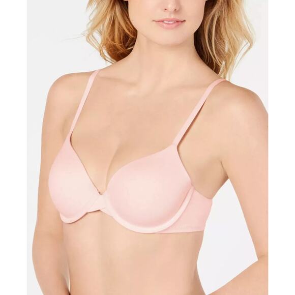 Calvin Klein NWT F3837 Size 32B Pink Perfectly Fit Full Coverage T-Shirt Bra - Picture 1 of 10